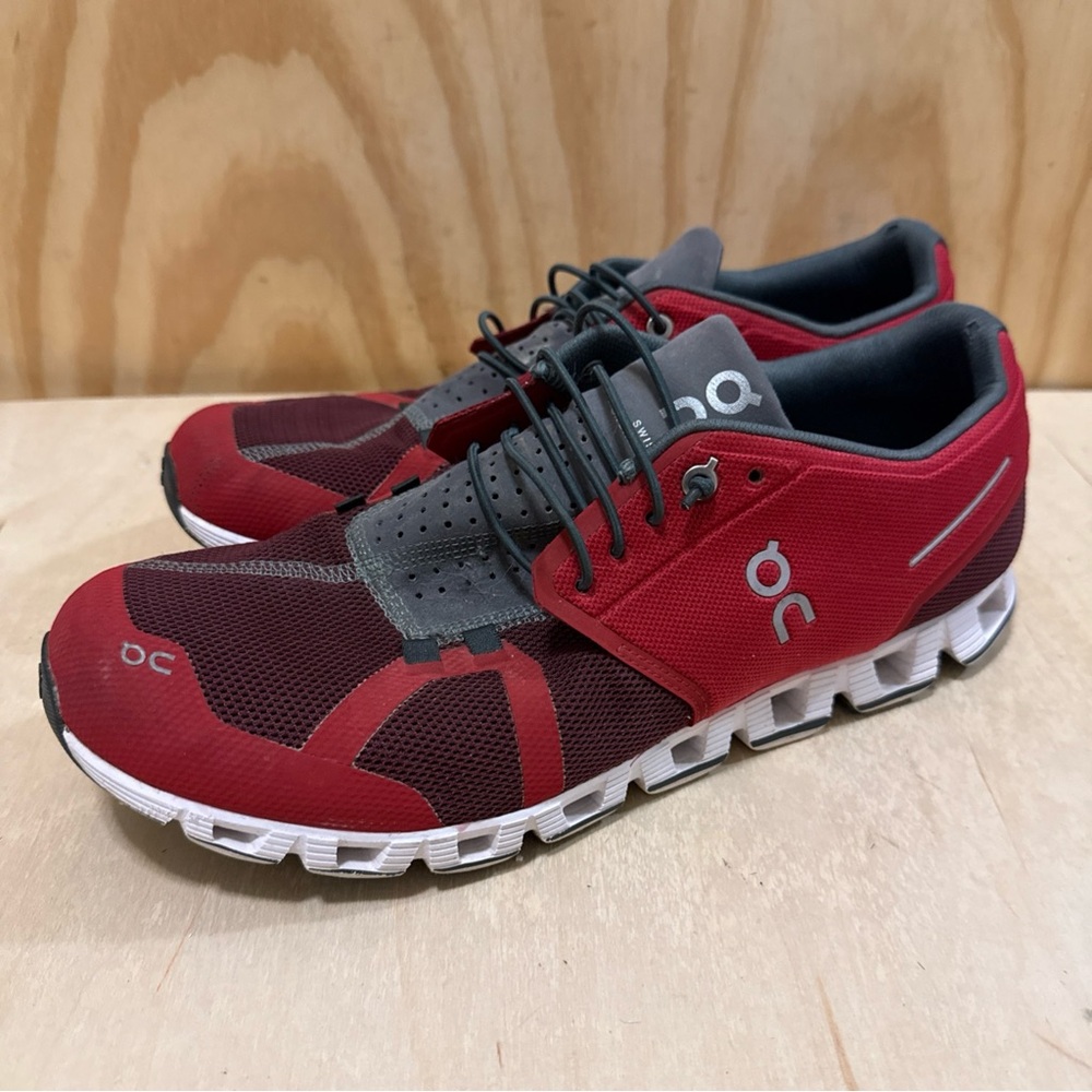 On Cloud OX Red Running Shoes Men's Lightweight Sneakers Size 11